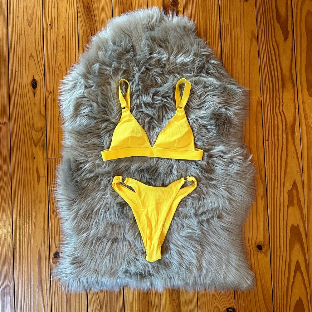 SHEIN Yellow Bikini Top & Bottoms